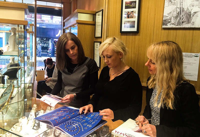 Andrea Bywater (left) runs a close-knit family jewellers.