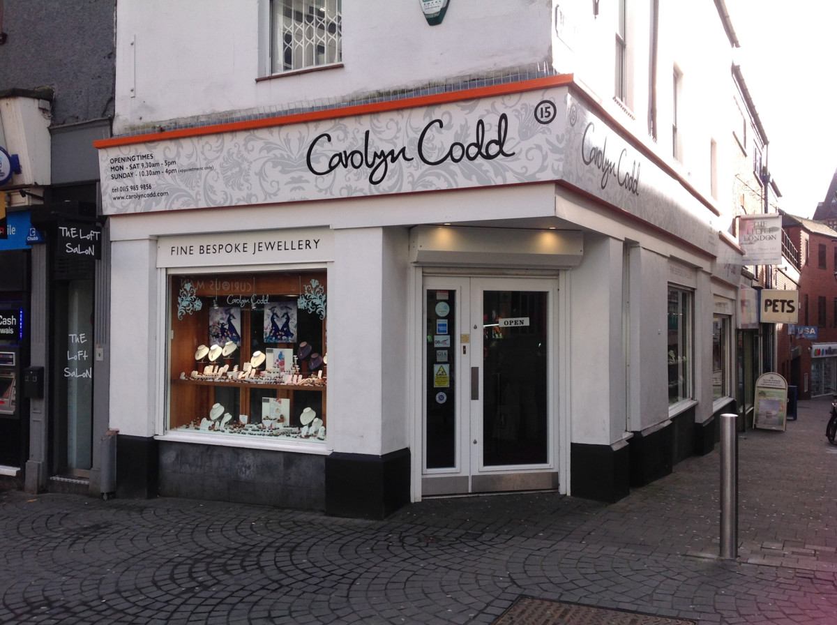 Carolyn Codd specialises in designing bespoke jewellery and 90% of precious stock is made in its own on-site workshop